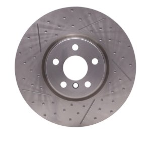 Mini Cooper Clubman Brake Rotor (1) - Front - R1 Concepts - Dimpled and Slotted - `15-`19 Mini Cooper Clubman Brake Rotor (1) - Front - R1 Concepts - Dimpled and Slotted - `15-`19